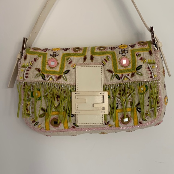 Fendi Handbags - Beautiful beaded vintage Fendi baguette 🥖